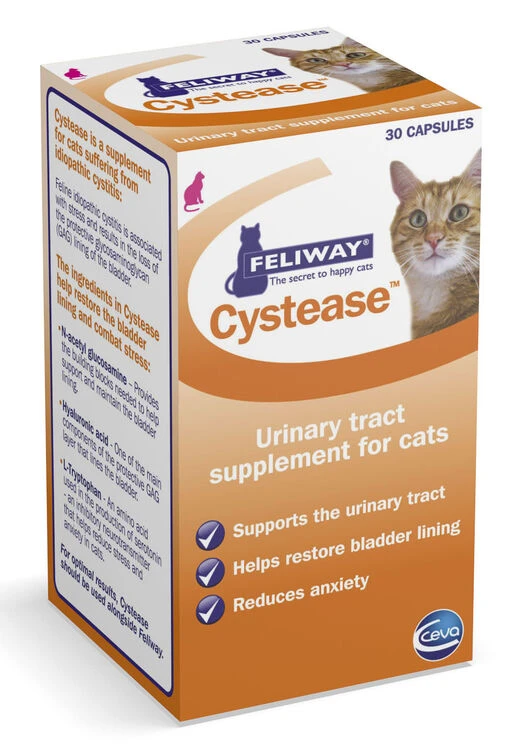 Feliway Cystease Anti-Anxiety Urinary Tract Supplement - 30 Capsules 3 Feliway Cystease Anti-Anxiety Urinary Tract Supplement - 30 Capsules