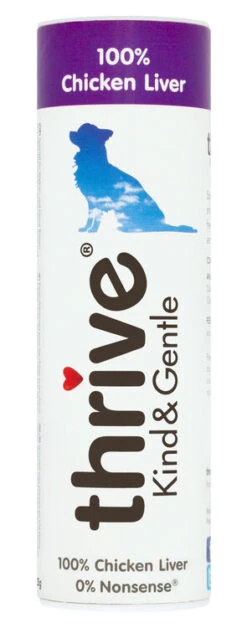 12 X Thrive Dog Treats 100% Chicken Liver 25g