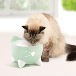 Catit Pixi Cat Water Fountain Mint Green -PetJoy Shop 43718 catit pixi fountain green lifestyle