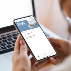 Catit Pixi Smart Feeder -PetJoy Shop 43752 catit pixi smart feeder on phone