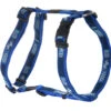 Rogz Armed Response Nylon Harness Indigo Bones 25mm -PetJoy Shop 45181