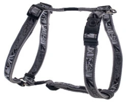 Rogz Armed Response Nylon Harness Silver Gecko 25mm
