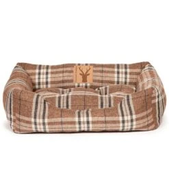 Danish Design Newton Brown Check Truffle Snuggle Dog Bed