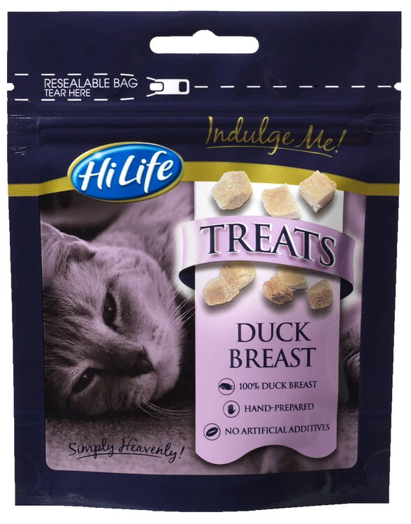 12 X 10g HiLife Indulge Me Duck Breast Cat Treats 3 12 X 10g HiLife Indulge Me Duck Breast Cat Treats