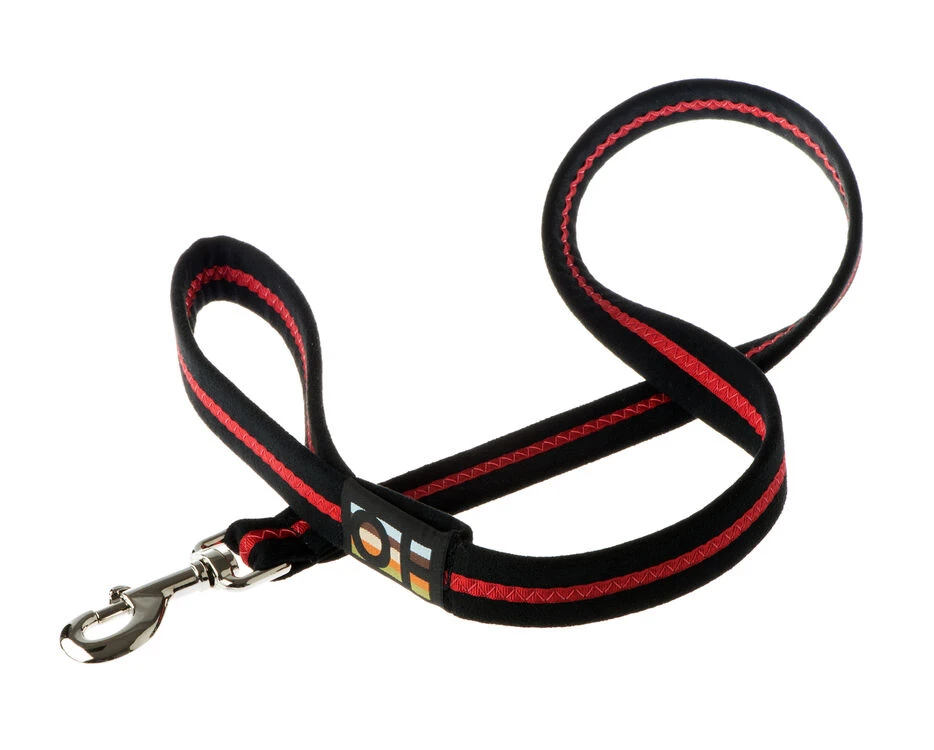 Oscar & Hooch Signature Luxury Soft Lead Black And Red 3 Oscar & Hooch Signature Luxury Soft Lead Black And Red