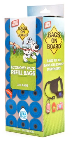 Bags On Board Biodegradable Poop Bag Refills Economy Pack (315 Bags)