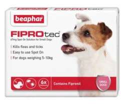Beaphar FIPROtec Flea & Tick Spot On Small Dog (2-10kg) - 6 Treatments