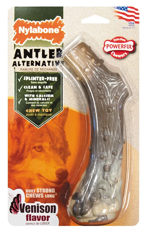 Nylabone Animal Alternative Antler Venison Flavour Large 3 Nylabone Animal Alternative Antler Venison Flavour Large