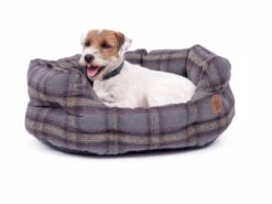 Petface Grey Tweed Oval Bed -PetJoy Shop 59b2b2b40278d3.70799423