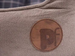 Petface Grey Check & Bamboo Oval Bed -PetJoy Shop 59f735d5833420.79524233