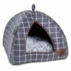 Petface Grey Window Pane Check Cat Igloo -PetJoy Shop 5aa7e487c0a4c8.60595484