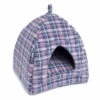 Petface Dove Grey Check Cat Igloo -PetJoy Shop 5b0817d7c07827.69452726