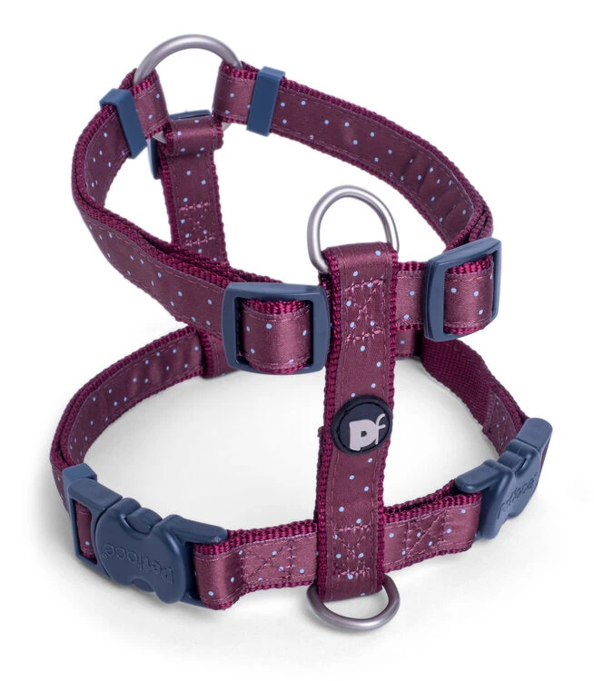 Petface Oxblood Ditsy Spot Dog Harness 4 Petface Oxblood Ditsy Spot Dog Harness - Image 2