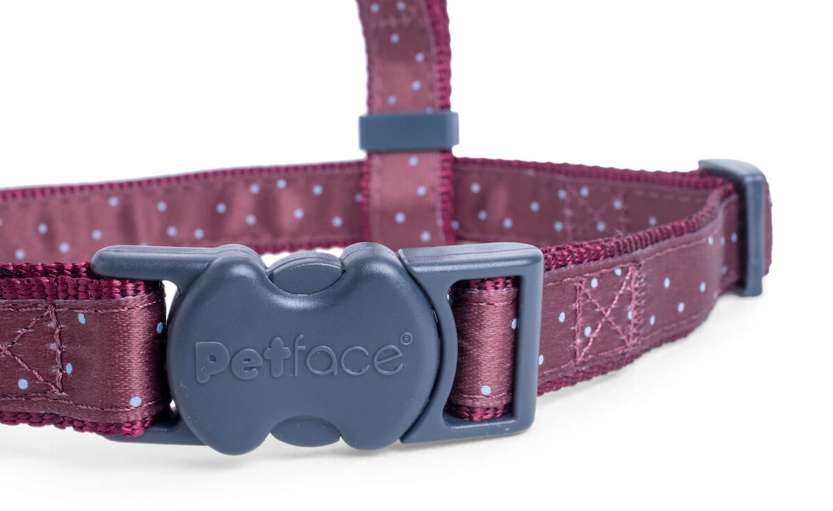 Petface Oxblood Ditsy Spot Dog Harness 7 Petface Oxblood Ditsy Spot Dog Harness - Image 5
