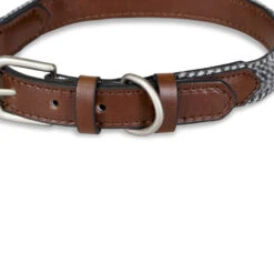 Petface Herringbone Leather Collar -PetJoy Shop 5d497b8774c080.72805497