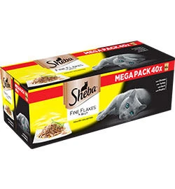 Sheba Pouch Fine Flakes Poultry Collection In Jelly 40 X 85g 3 Sheba Pouch Fine Flakes Poultry Collection In Jelly 40 X 85g