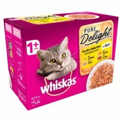 Whiskas 1+ Cat Pouches Pure Delight Poultry Selection In Jelly