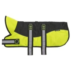 Animate Reflective Black/Hi-Viz Padded Harness Coat -PetJoy Shop 633344