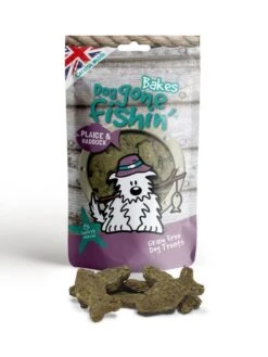 6 X Mr Johnson's Dog Gone Fishin' Plaice And Haddock Bakes Dog Treats 75g
