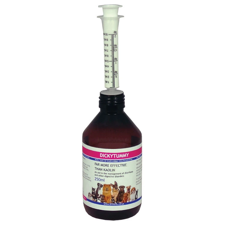 Aviform Dickytummy Diarrhoea Suspension For Dogs With Syringe 250ml 3 Aviform Dickytummy Diarrhoea Suspension For Dogs With Syringe 250ml