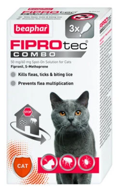 Beaphar FIPROtec® COMBO Spot On For Cats (3 Treatments)