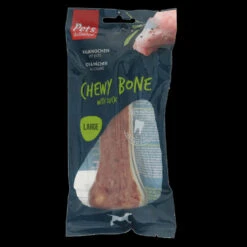 6 X Pets Unlimited Chewy Bone Dog Treats Large - Duck