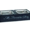 Designed By Lotte Melamine Double Diner My Favourite Dog Bowl Grey -PetJoy Shop 64889 28129