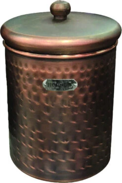 Hound Hammered Antique Copper Finish Pet Treat Canister