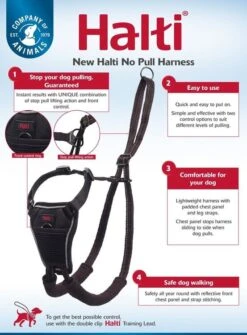 Halti No Pull Dog Harness 9 Halti No Pull Dog Harness -PetJoy Shop 7 Halti No Pull Harness New 2019 Flyer Features and Benefits