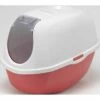 Moderna Smart Hooded Cat Litter Box Coral 2 Moderna Smart Hooded Cat Litter Box Coral -PetJoy Shop 740580