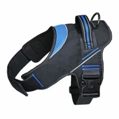 Lazy Bones Padded Dog Harness Black/Blue -PetJoy Shop 784405