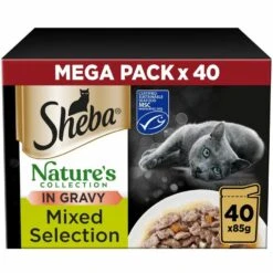 Sheba Natures Collection Cat Food Pouch Mixed Selection In Gravy 40 X 85g