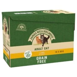 James Wellbeloved Cat Pouch Adult Lamb Grain Free 12 X 85g