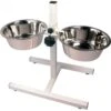 Rosewood Adjustable Height Double Diner Dog Feeding Stand