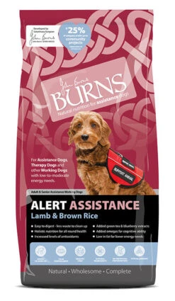 Burns Alert Adult Lamb & Brown Rice Assistance Dog Food -PetJoy Shop Alert Lamb 12kg