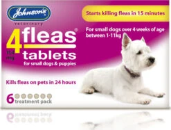 Johnson's 4fleas Tablets For Dogs & Puppies - Up To 11kg - 6 Treatments