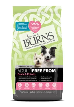 Burns Free From Adult Dog Food - Duck, Potato And Buckwheat