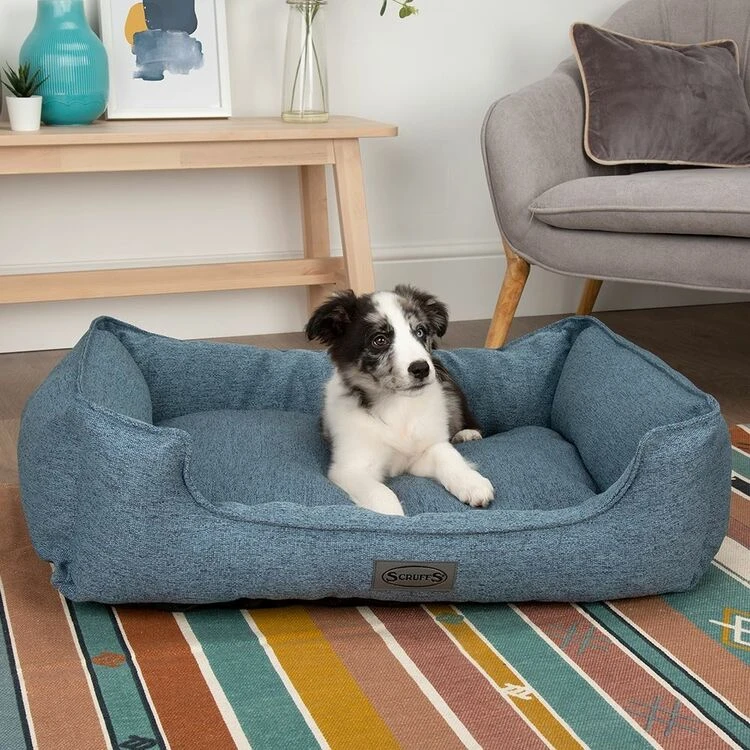 Scruffs® Manhattan Box Dog Bed - Denim Blue 6 Scruffs® Manhattan Box Dog Bed - Denim Blue - Image 4