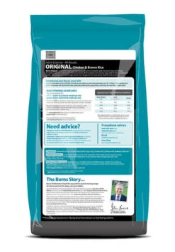 Burns Original Adult/Senior Chicken & Brown Rice Dog Food -PetJoy Shop Original Chicken 2kg reverse