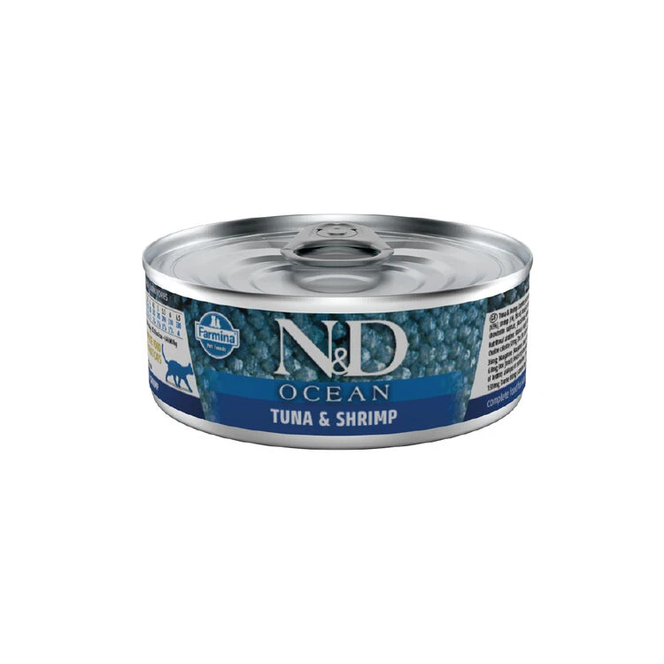 N&D Natural & Delicious Ocean Tuna & Shrimp Wet Cat Food 3 N&D Natural & Delicious Ocean Tuna & Shrimp Wet Cat Food