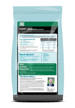 Burns Puppy/Junior Mini Chicken & Rice Dog Food -PetJoy Shop Puppy Mini 2kg reverse