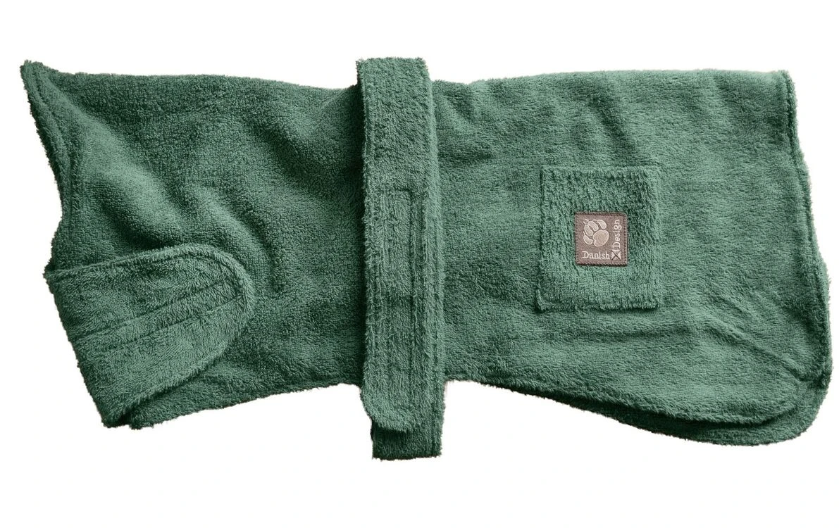 Danish Design Dog Towel Drying Coat Green 4 Danish Design Dog Towel Drying Coat Green - Image 2