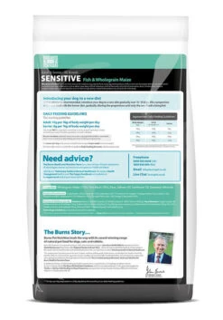 Burns Sensitive Fish And Wholegrain Maize -PetJoy Shop Sensitive Fish 6kg reverse