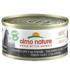 24 X Almo Nature HFC Jelly Tuna With Squids Cat Food 70g