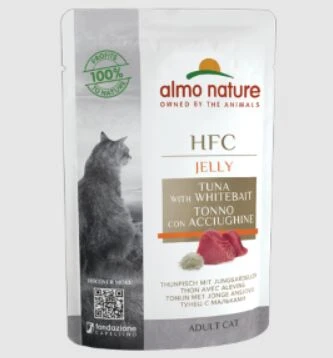 24 X Almo Nature HFC Jelly Tuna With Whitebait Cat Food 55g 3 24 X Almo Nature HFC Jelly Tuna With Whitebait Cat Food 55g