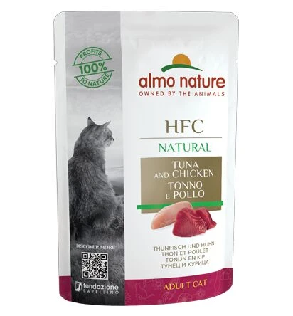 24 X Almo Nature HFC Natural Tuna And Chicken Cat Food 55g 3 24 X Almo Nature HFC Natural Tuna And Chicken Cat Food 55g