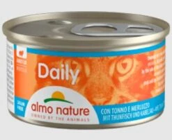 24 X Almo Nature Daily Menu Mousse Cat Food With Tuna And Cod 85g