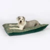 Danish Design Fleece Green Herringbone Deep Duvet -PetJoy Shop fleece green herringbone deep duvet with dog