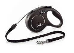 Flexi New Classic Retractable Cord Lead Black