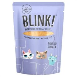 12 X Blink Roasted Chicken Cat Food Pouch 85g